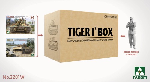 Takom 1:35 Tiger I 2 BOX Early + Late / Late Command  + 1:16 Michael Wittmann