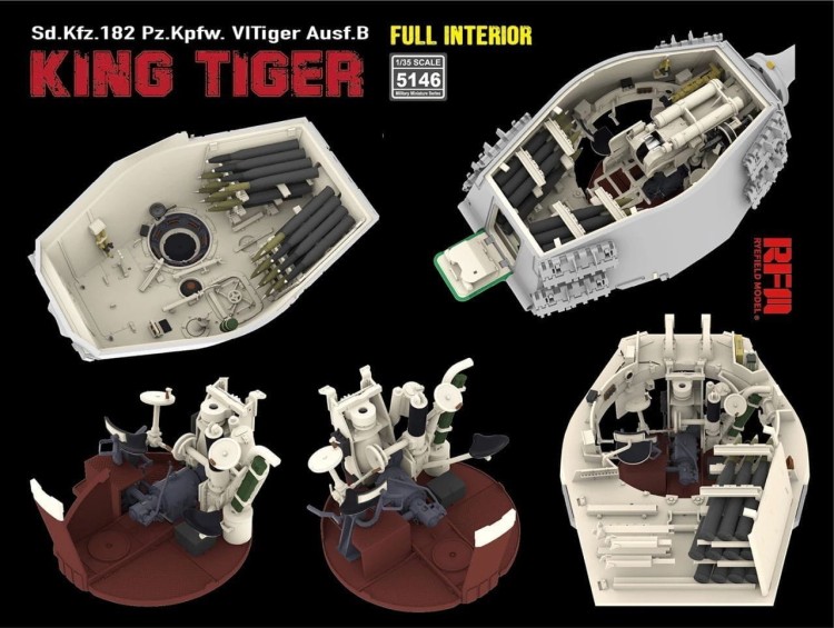RFM 1:35 Sd.Kfz. 182 Pz.Kpfw. VI Tiger Ausf. B King Tiger Full Interior