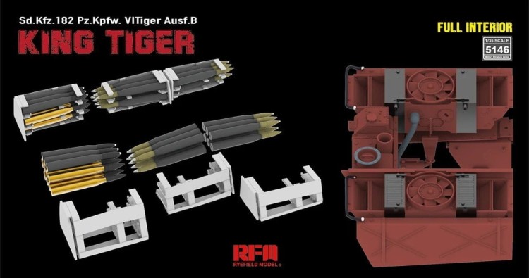 RFM 1:35 Sd.Kfz. 182 Pz.Kpfw. VI Tiger Ausf. B King Tiger Full Interior