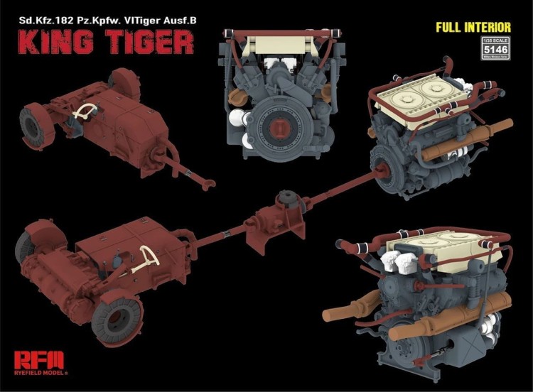 RFM 1:35 Sd.Kfz. 182 Pz.Kpfw. VI Tiger Ausf. B King Tiger Full Interior