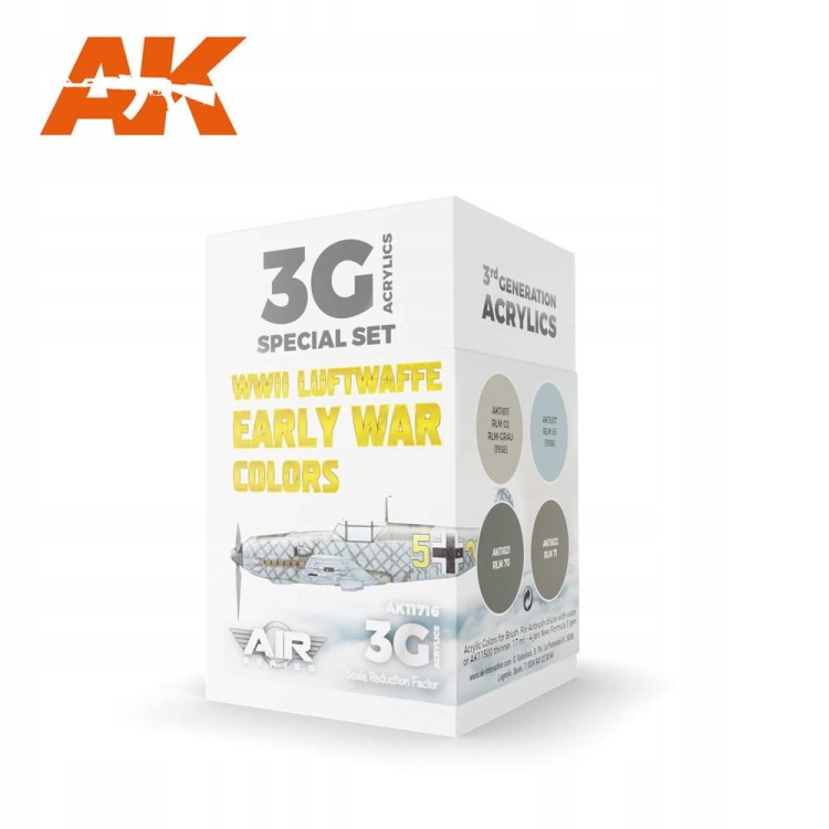 AK INTERACTIVE 11716 Zestaw farb Luftwaffe Early