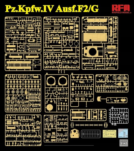 RFM 5143 Panzer IV Ausf.F2/G Engine & Workable Tracks Rye Field Model 1/35