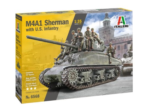 Italeri 1/35 M4A1 Sherman with U.S. infantry