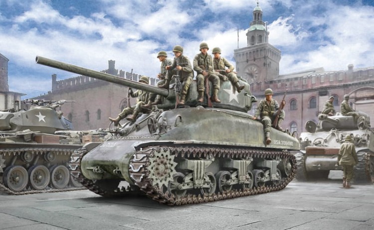 Italeri 1/35 M4A1 Sherman with U.S. infantry
