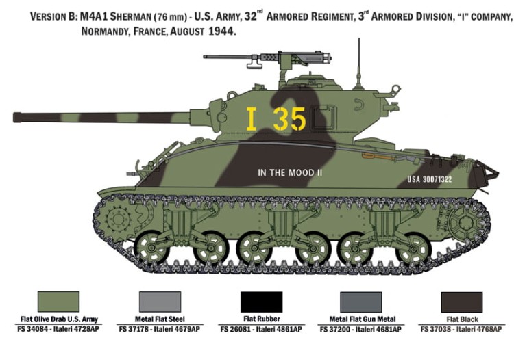 Italeri 1/35 M4A1 Sherman with U.S. infantry