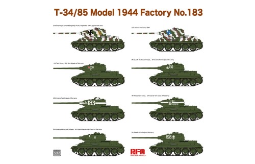 RFM 5083  1/35  T-34/85 Model 1944 Factory No. 183