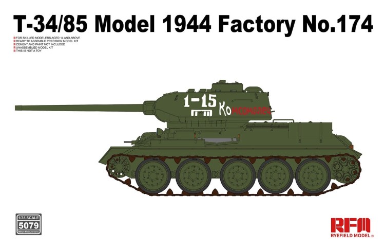 RFM 5079 1/35  T-34/85 Model 1944 Factory No. 174