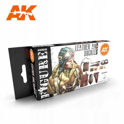 AK INTERACTIVE 11620 Zestaw farb Leather Buckles