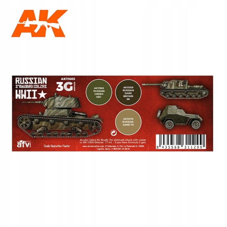 AK INTERACTIVE 11665 Zestaw farb WWII Russian