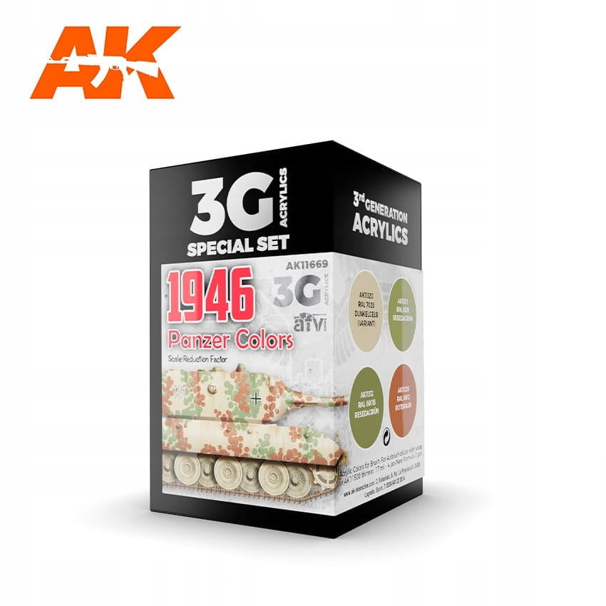 AK INTERACTIVE 11669 Zestaw farb 1946 Panzer Color